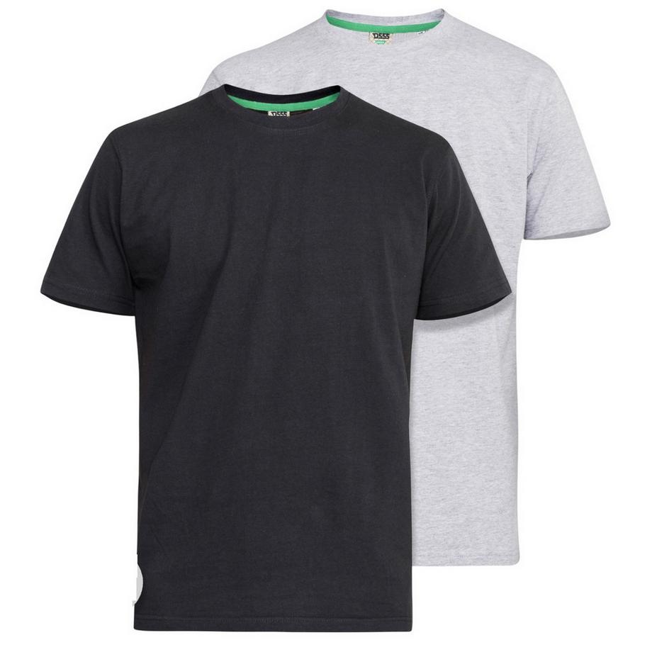 Fenton Kingsize Round Neck Tshirts (Pack Of 2)