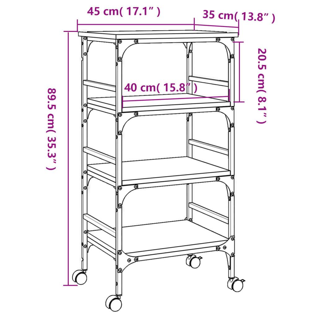 VidaXL carrello da cucina Legno multistrato  