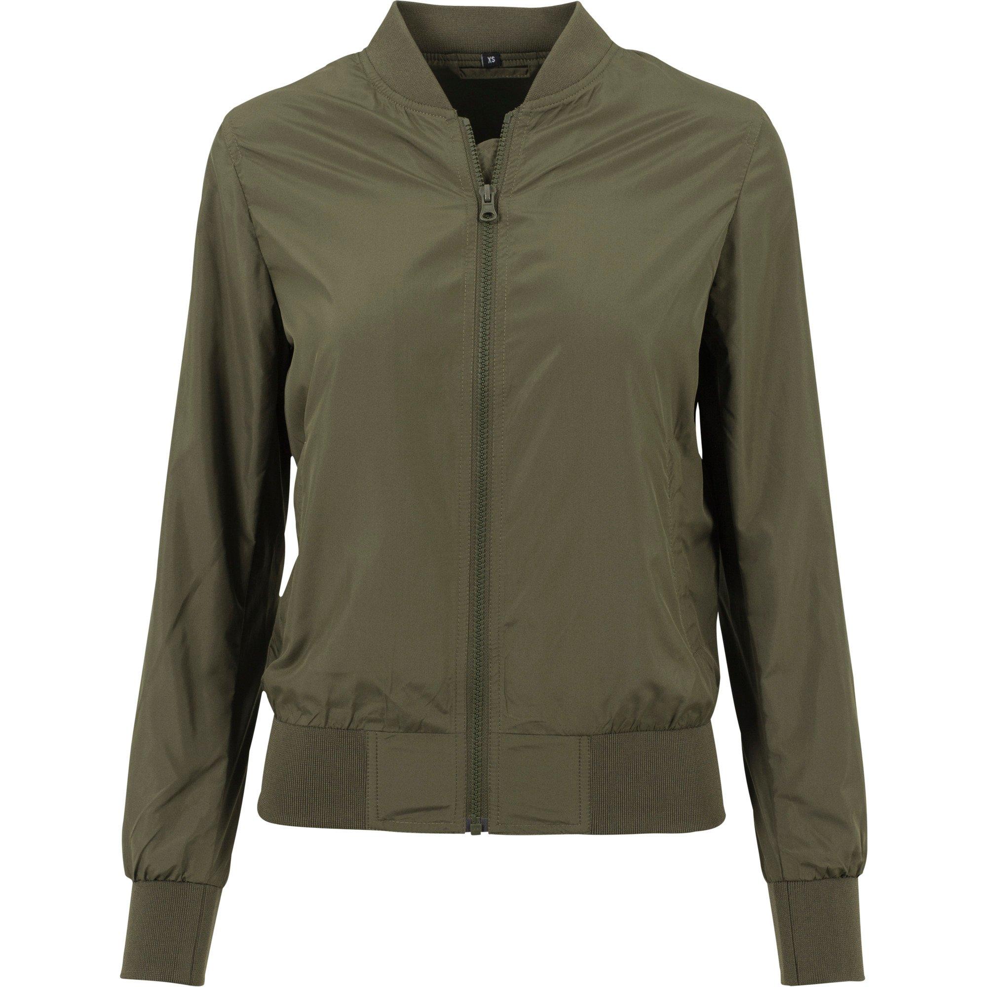 Image of Nylonbomberjacke Damen Olivegrün L