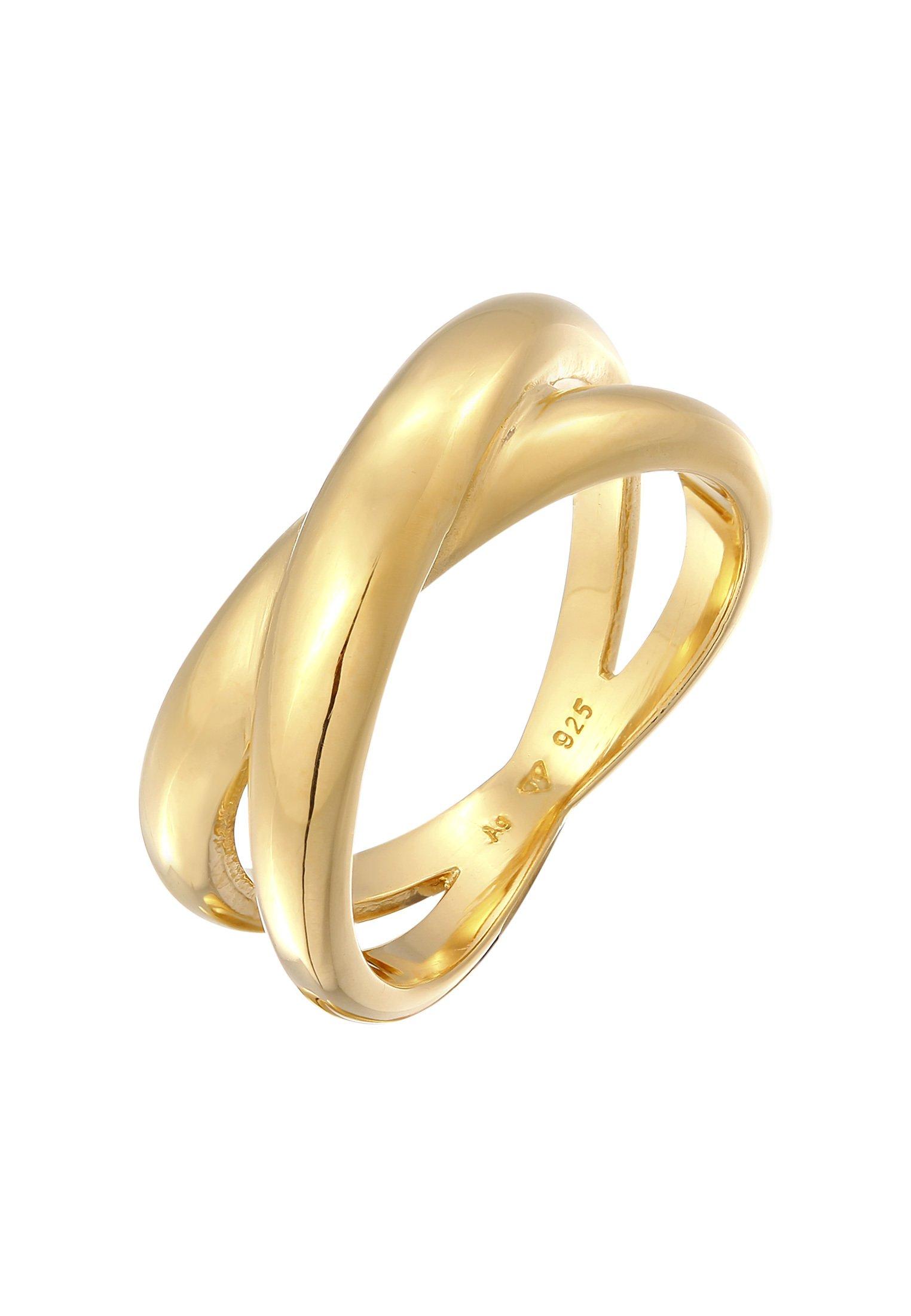 Image of Ring X Wickelring Kreuz Damen Gold 58mm