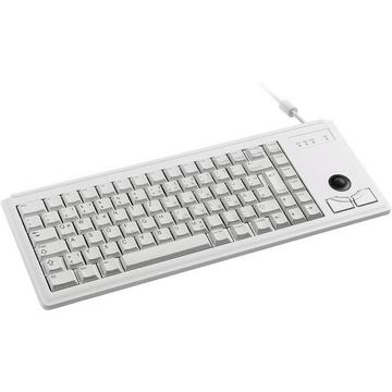 Compact-Keyboard G84-4400 PS2 Tastiera Tedesco, QWERTZ Grigio Track ball integrato, Tasti del mouse