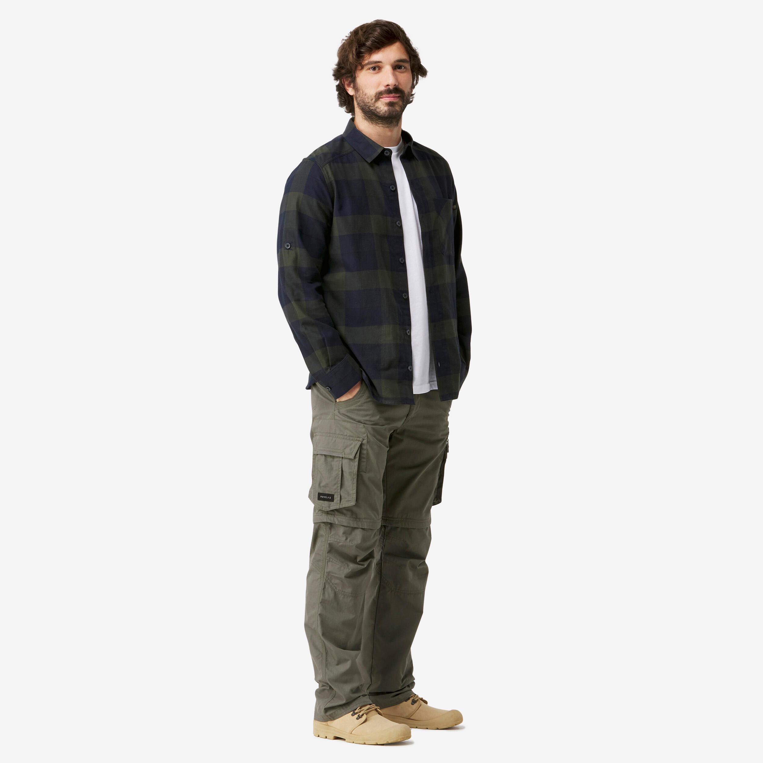 Image of Hemden Langarm - Travel 500 Herren Nachtblau M