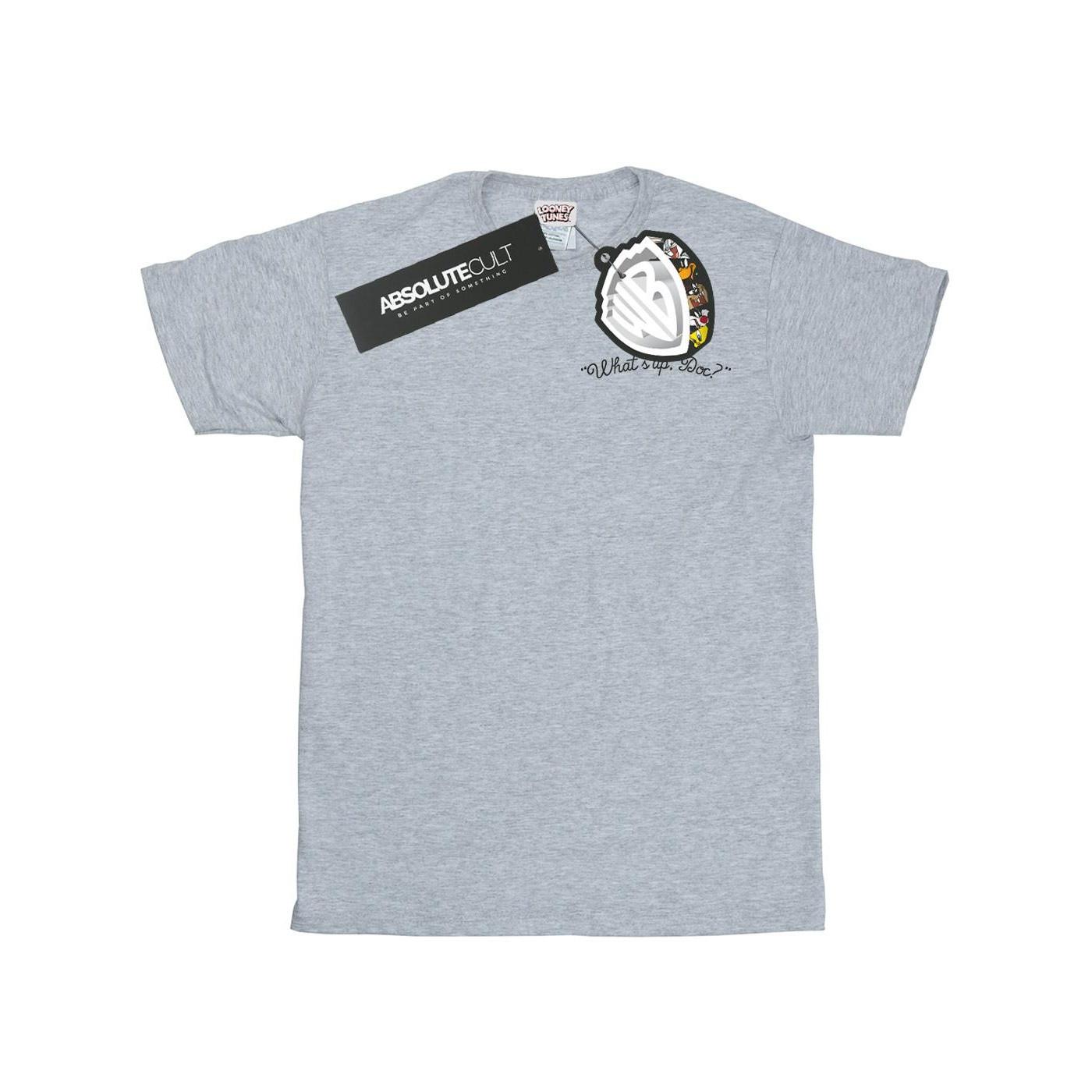 Image of What's Up Doc Breast Print Tshirt Herren Grau 3XL