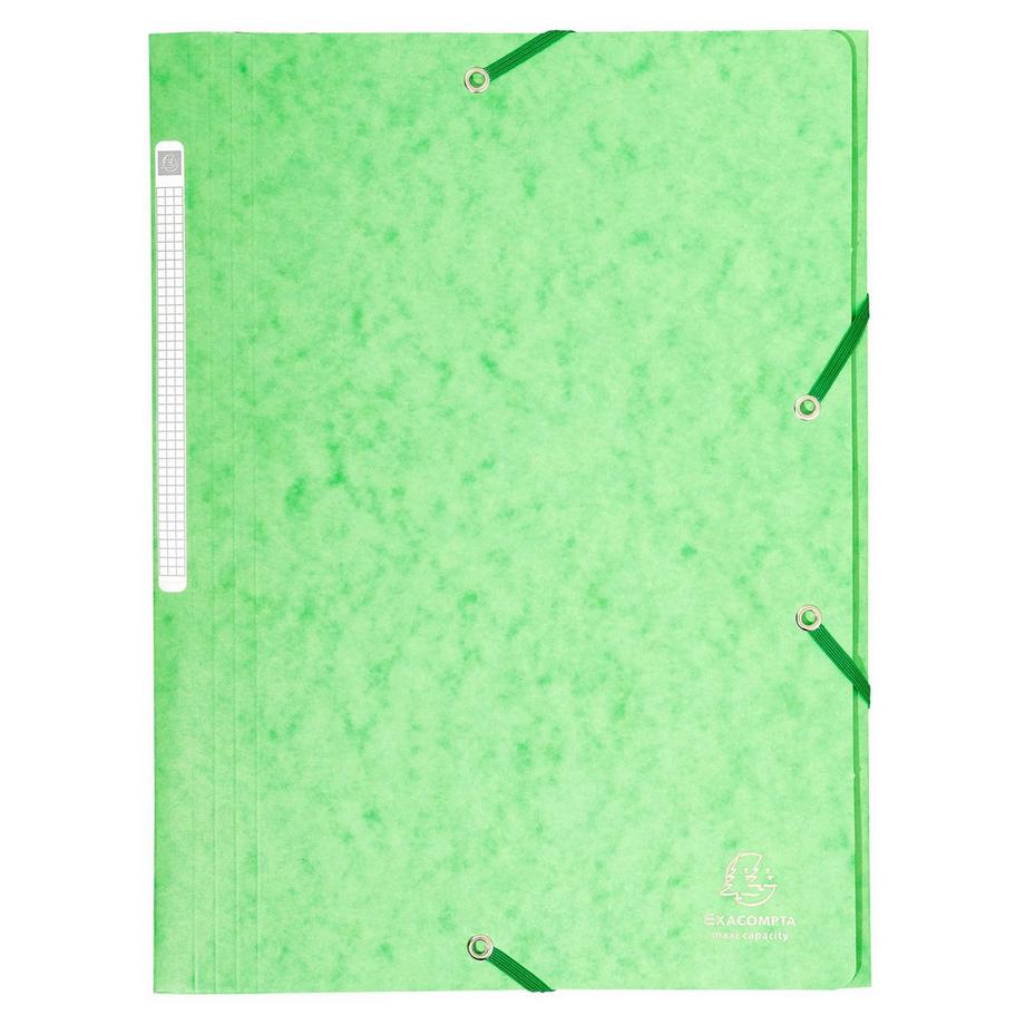 Exacompta Sammelmappe mit Gummizug und 3 Klappen, Colorspan-Karton 425g, für DIN A4, Maxi Capacity - x 25  
