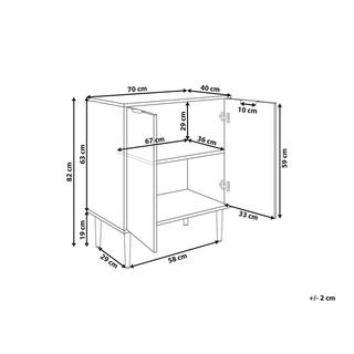 Beliani Sideboard mit 2 Türen aus MDF-Platte Skandinavisch SOHO  