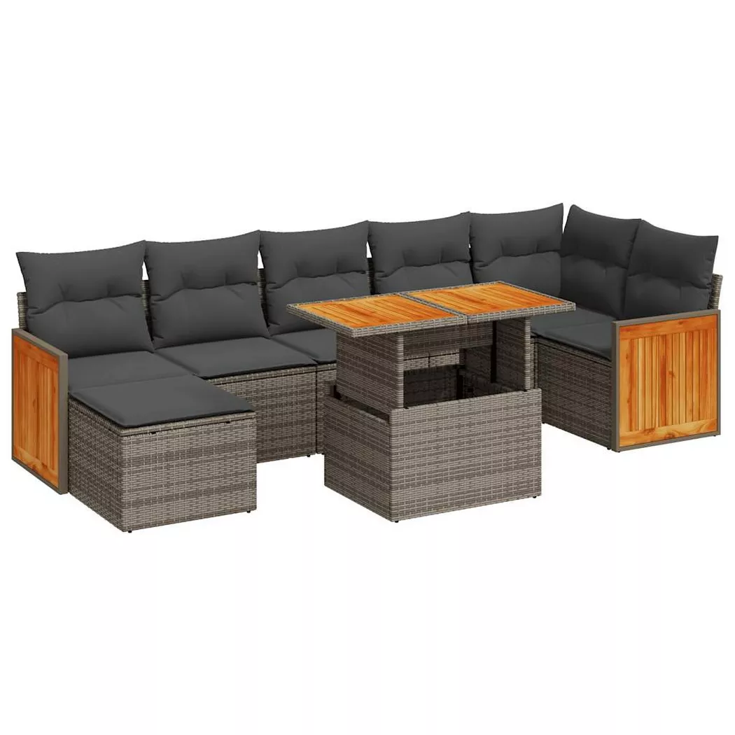 VidaXL - Garten sofagarnitur poly-rattan, One Size, Grau
