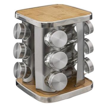 Étagère à épices rotative avec 12 boîtes à épices