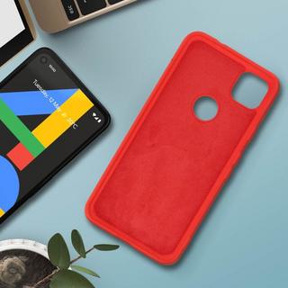 Avizar  Coque Google Pixel 4A Soft Touch Rouge 