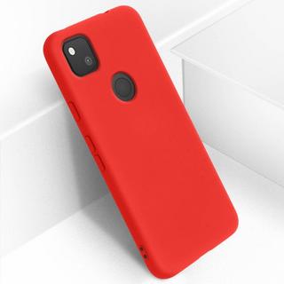 Avizar  Coque Google Pixel 4A Soft Touch Rouge 