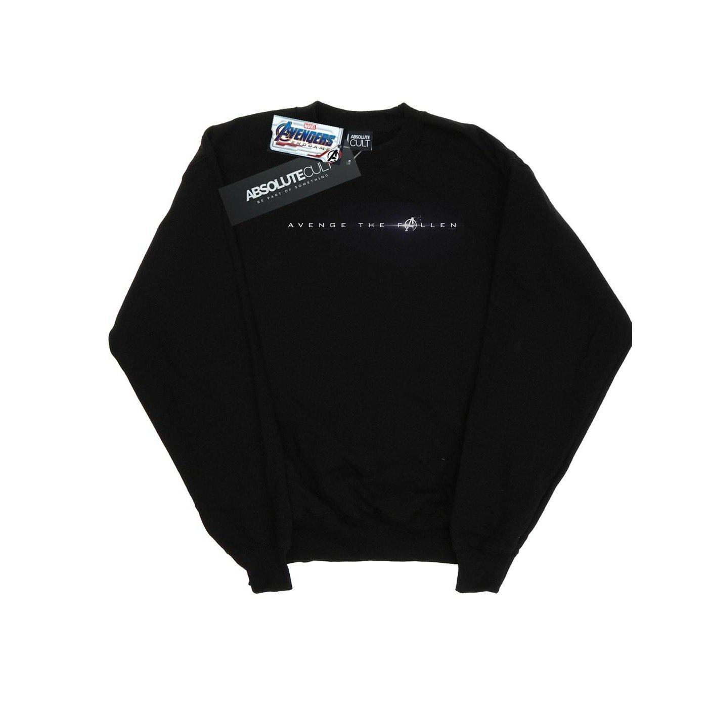 Image of Avengers Endgame Avenge The Fallen Text Sweatshirt Damen Schwarz M