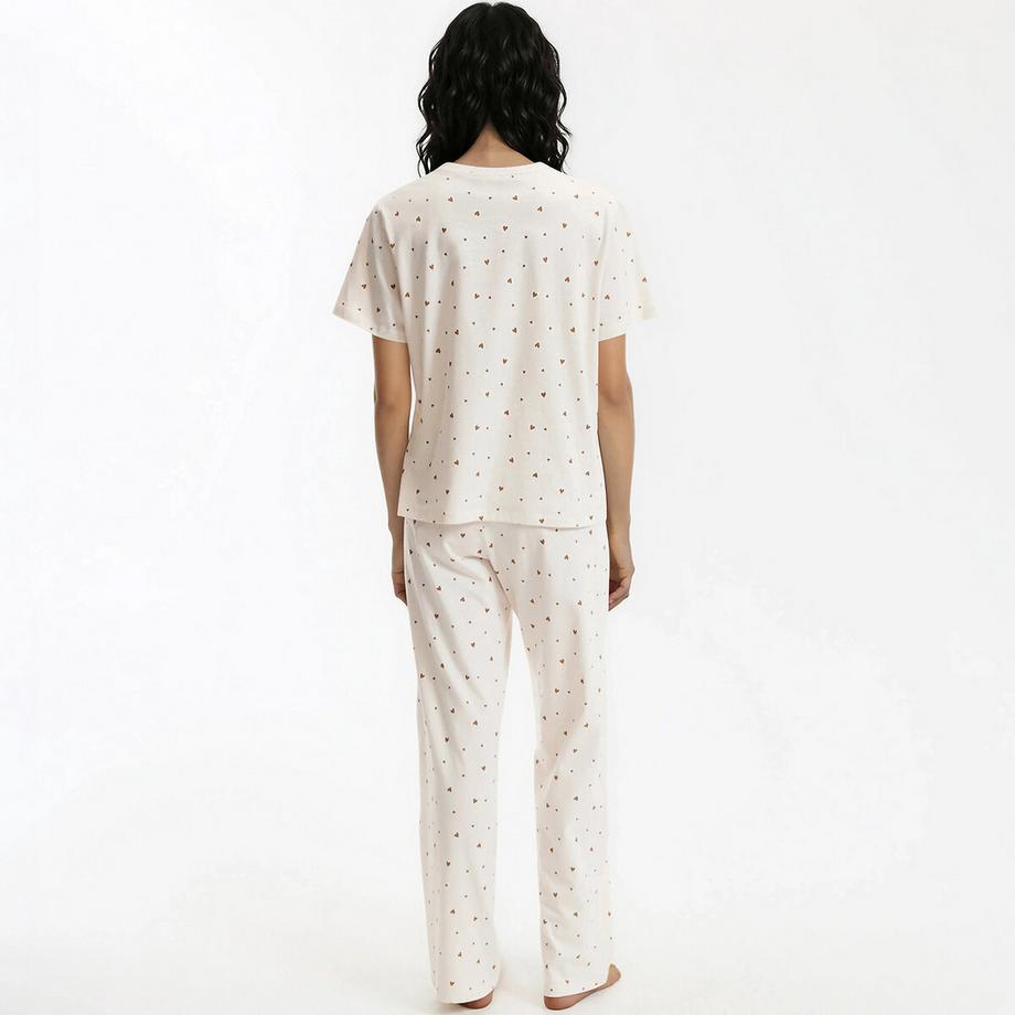 La Redoute Collections Pyjama mit Herzchen-Print  