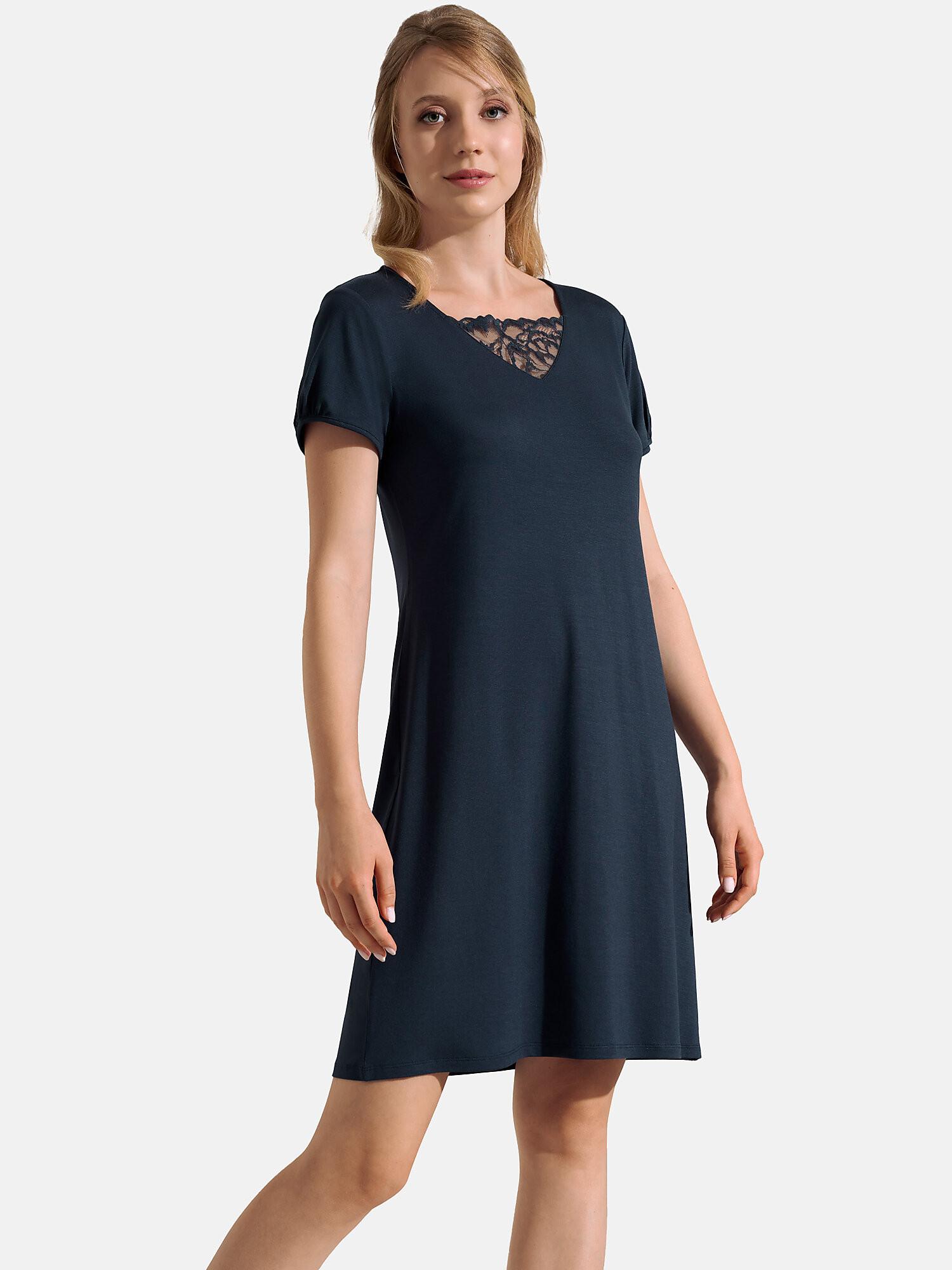 Image of Nachthemd Mit Kurzen Ärmeln Naty Damen Blau S
