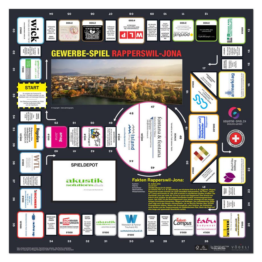 GEWERBE-SPIEL  Brettspiel RAPPERSWIL-JONA SG (Deutsch) 