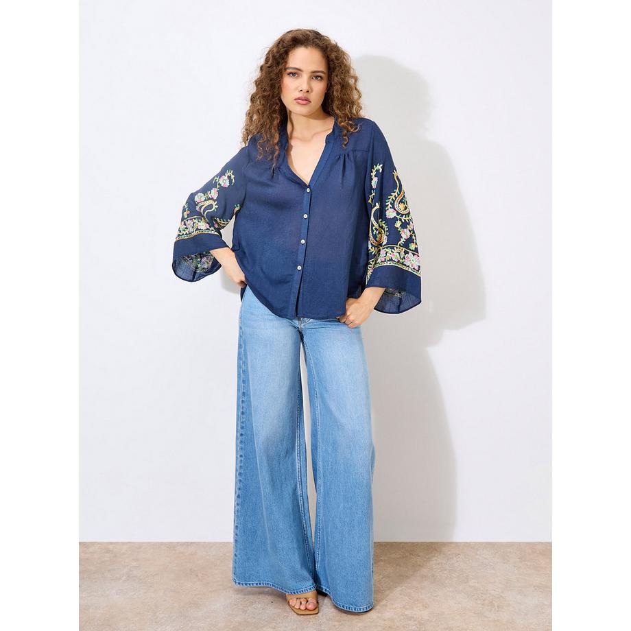 APRICOT Blouse Paisley Manches Cloche  
