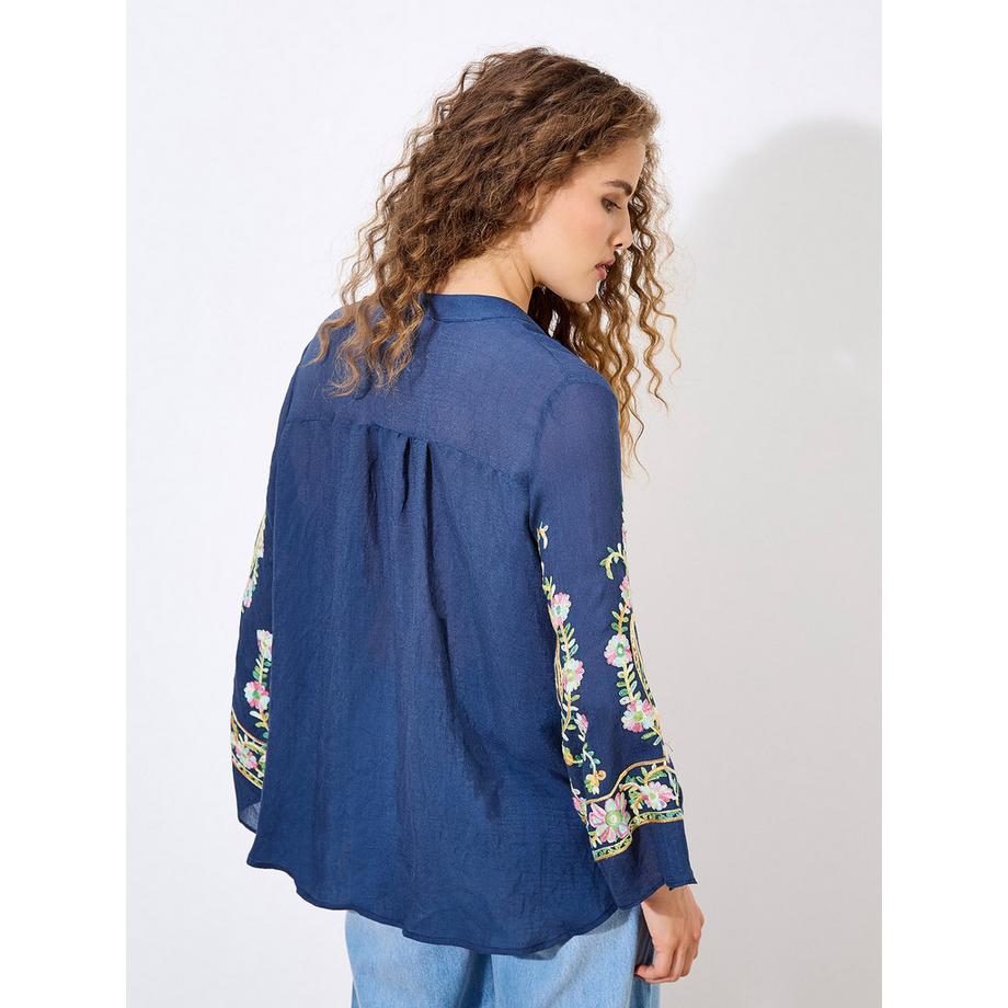 APRICOT Blouse Paisley Manches Cloche  