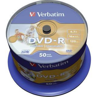 Verbatim  Verbatim 43533 DVD-R vergine 4.7 GB 50 pz. Torre stampabile 
