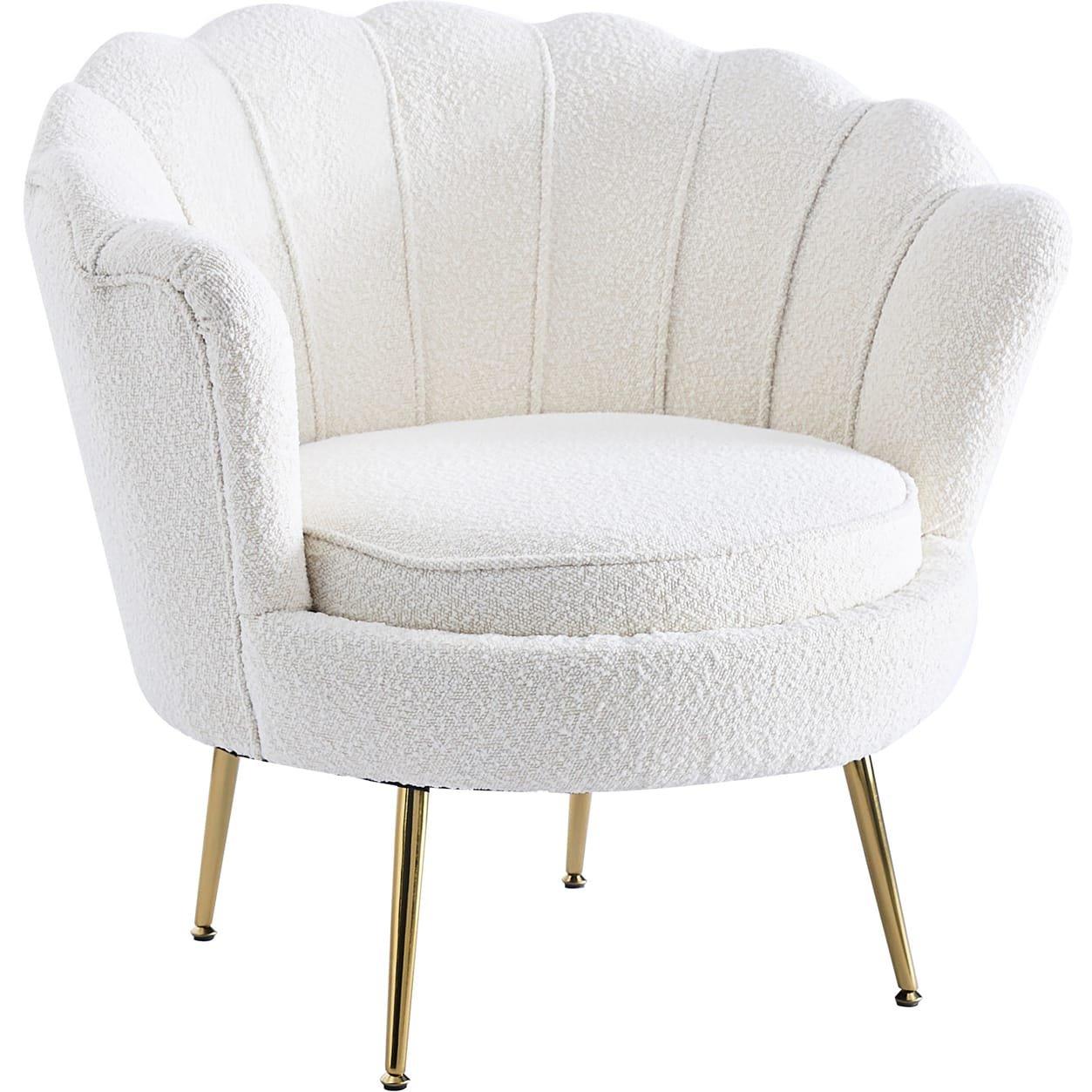 Image of Muschelsessel Flubstox Bouclé Stoff Metall Muschelsessel Flubstox Bouclé Stoff Metall