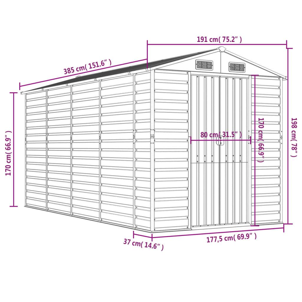 VidaXL Abri de jardin acier  