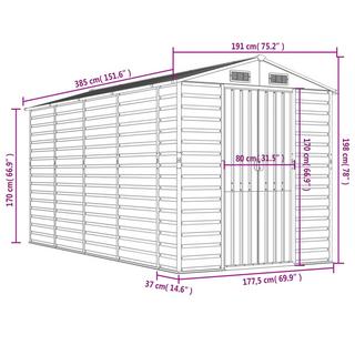 VidaXL Abri de jardin acier  