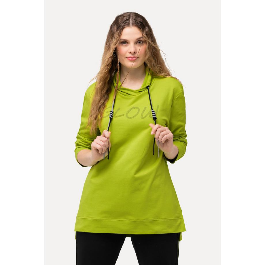 Ulla Popken Sweatshirt Schriftmotiv Stehkragen Langarm  