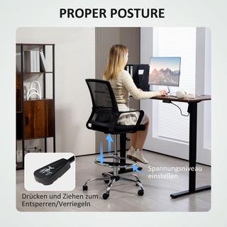 HOMCOM Chaise de bureau  