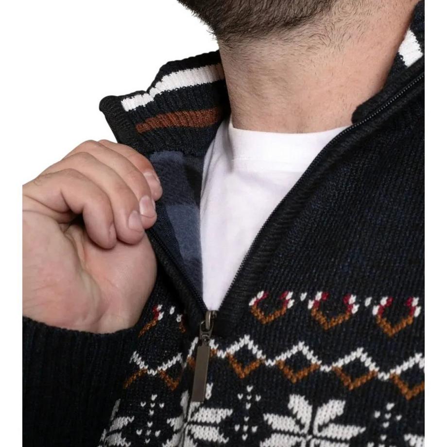 Duke  D555 Sweat À Col Montant Zippé Motiftyle Festif Edinson 