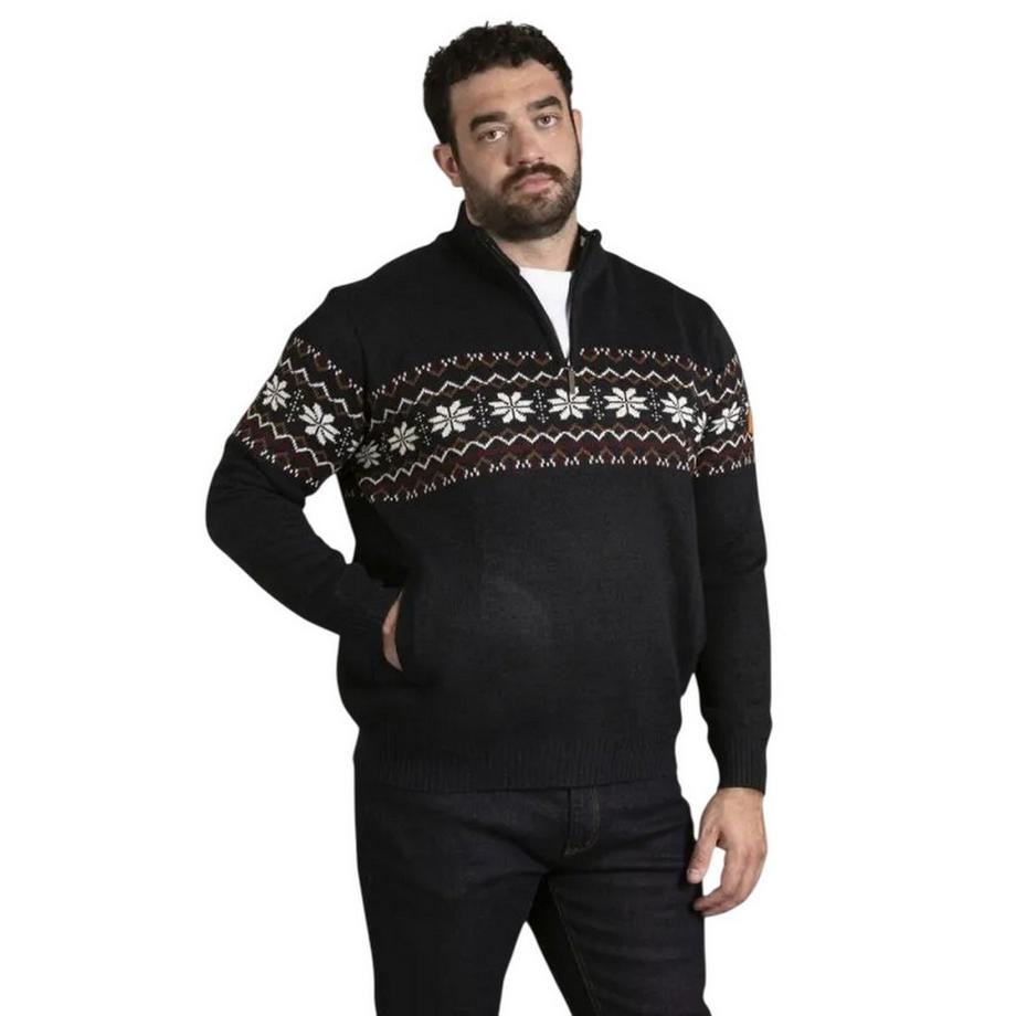 Duke  D555 Sweat À Col Montant Zippé Motiftyle Festif Edinson 