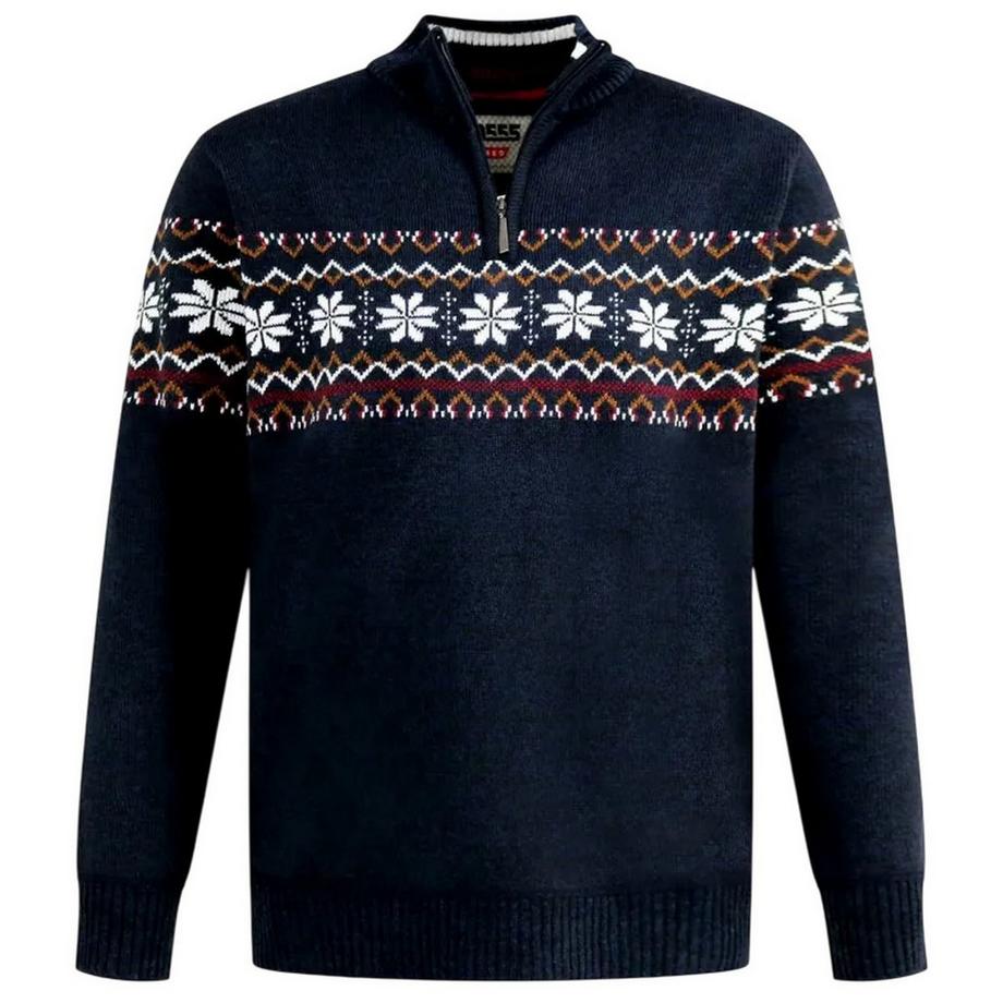D555 Sweat À Col Montant Zippé Motiftyle Festif Edinson