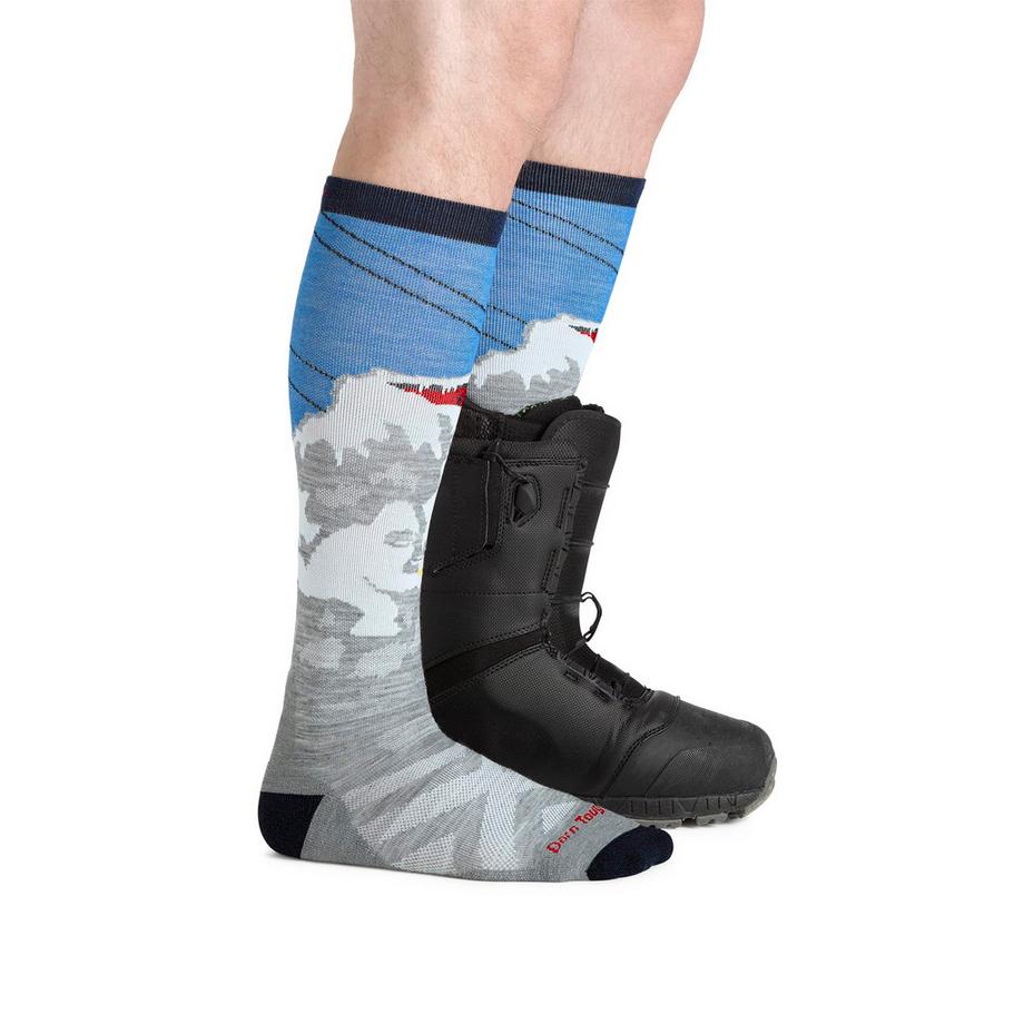 Darn Tough Vermont  Calze Uomo Ginocchio Sci Snowboard Lana Merino Fantasia Yeti 