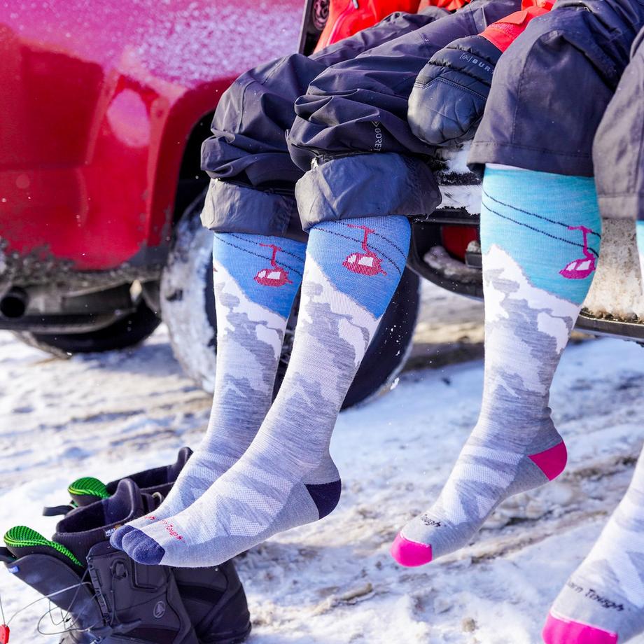 Darn Tough Vermont  Calze Uomo Ginocchio Sci Snowboard Lana Merino Fantasia Yeti 