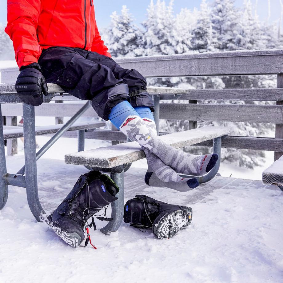 Darn Tough Vermont  Calze Uomo Ginocchio Sci Snowboard Lana Merino Fantasia Yeti 