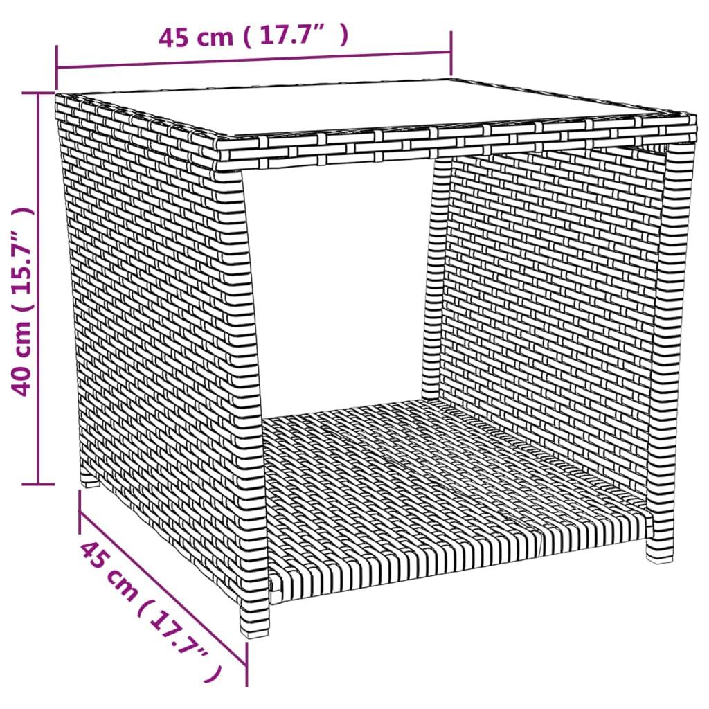 VidaXL Table à thé rotin synthétique  