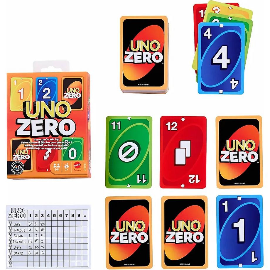 Mattel Games  UNO Zero Kartenspiel in Aufbewahrungsdose zum Mitnehmen 