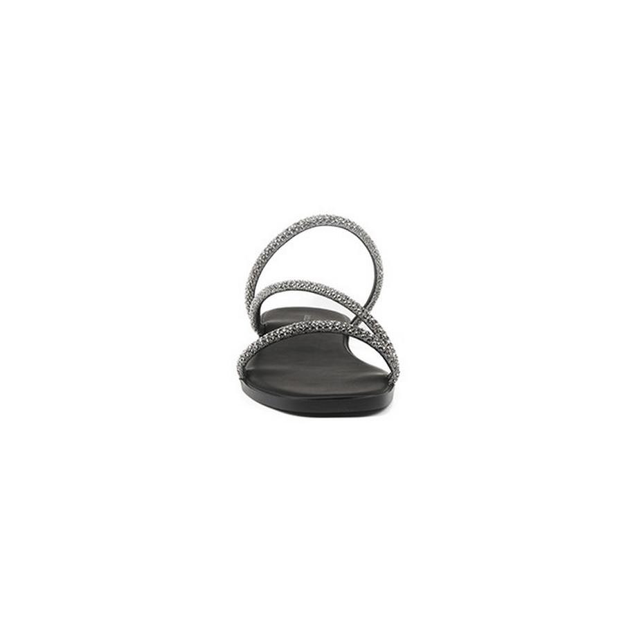 Andrea Sabatini Andy-35 Flache Sandalen mit Strassriemen  