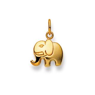 MUAU Schmuck  Pendentif éléphant or jaune 750, 17x12mm 