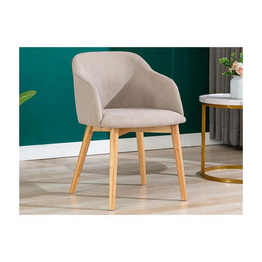 Vente-unique Sedia Tessuto e Hevea Lotto di 6 JELISA  