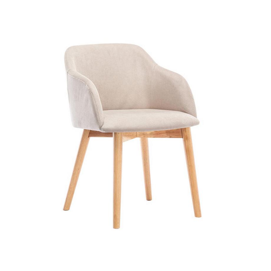 Vente-unique Sedia Tessuto e Hevea Lotto di 6 JELISA  