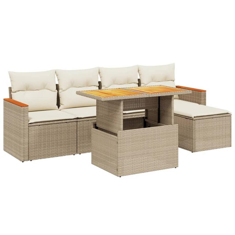 set divano da giardino Polirattan
