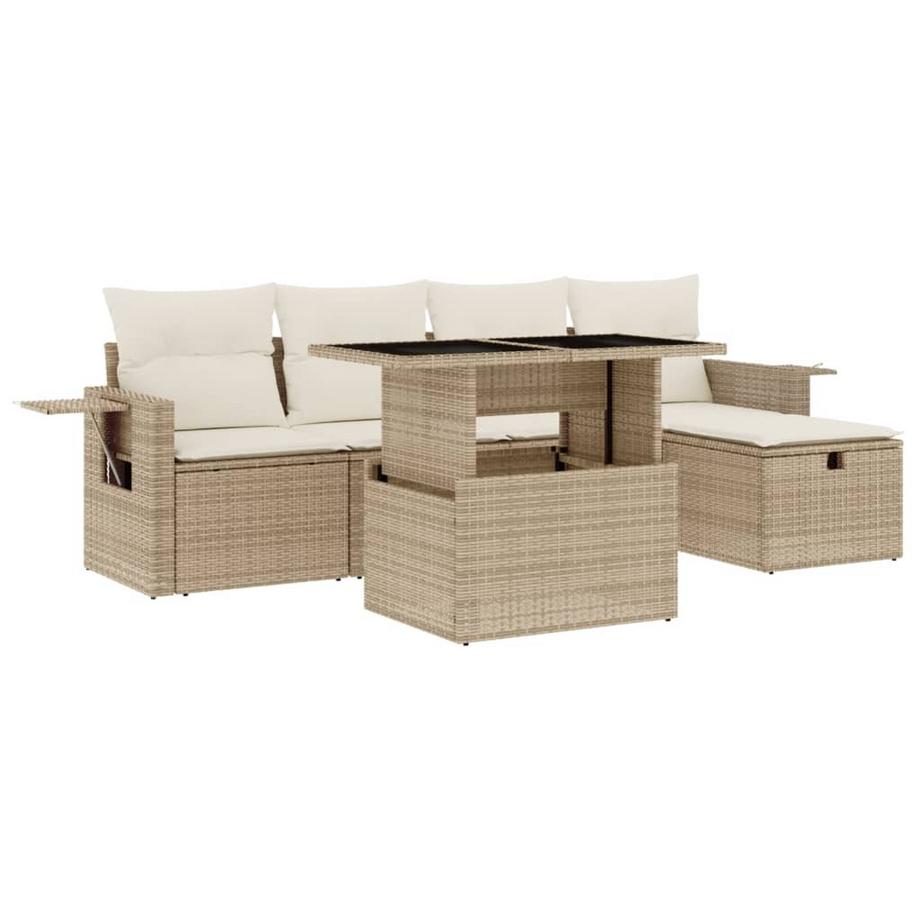 set divano da giardino Polirattan