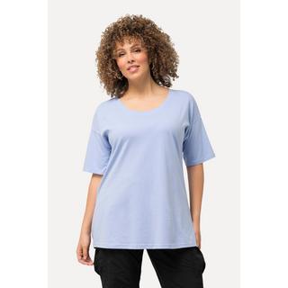 Ulla Popken  T-shirt dal taglio oversize con scollo a girocollo e mezze maniche 