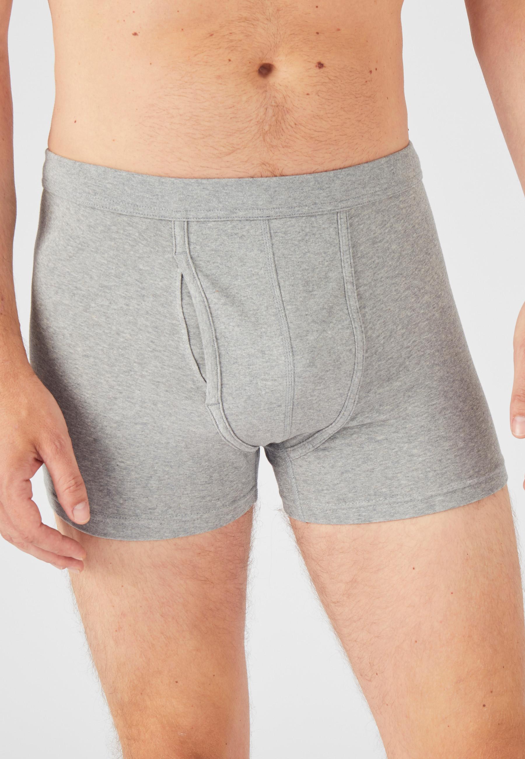 Image of 2er-set Boxershorts Mit Eingriff Herren Grau M