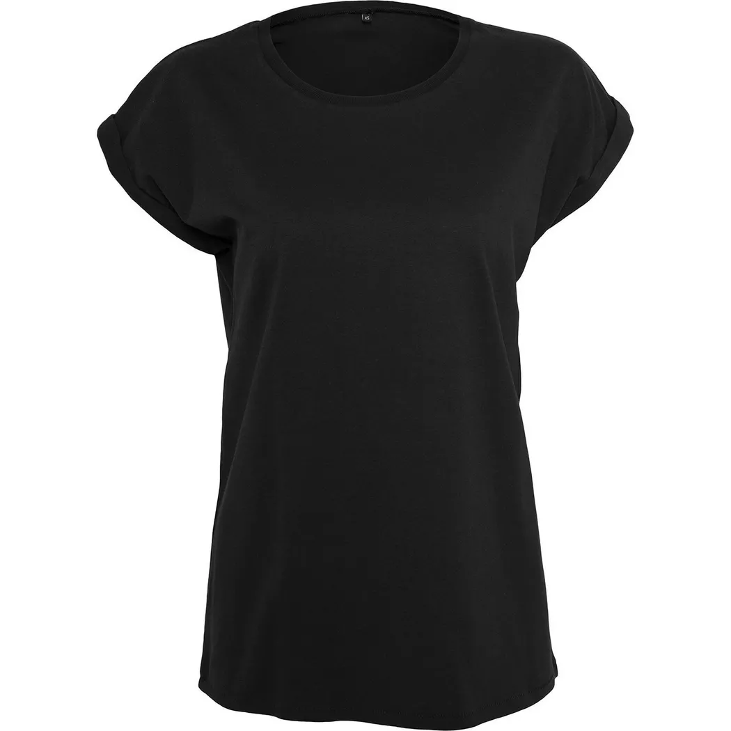 Build Your Own - TShirt Überschnittene Schulter, für Damen, Schwarz, Größe XS
