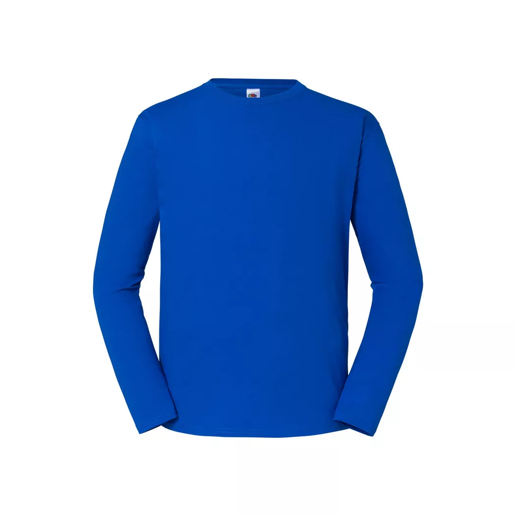 Fruit of the Loom - Iconic Premium TShirt Langärmlig, für Herren, Königsblau, Größe S