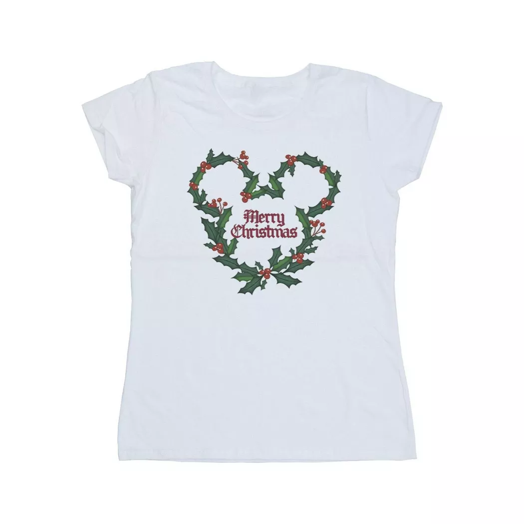 Disney - Merry Holly TShirt, für Damen, Weiss, Größe L