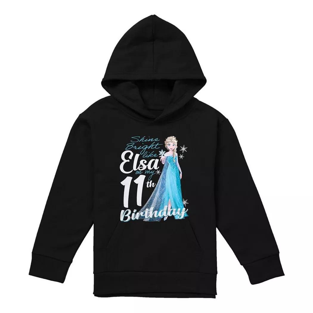 FROZEN - Bright Like Elsa Hoodie Zum Überziehen, Meliert, 11. Geburtstag, 116, Taubengrau