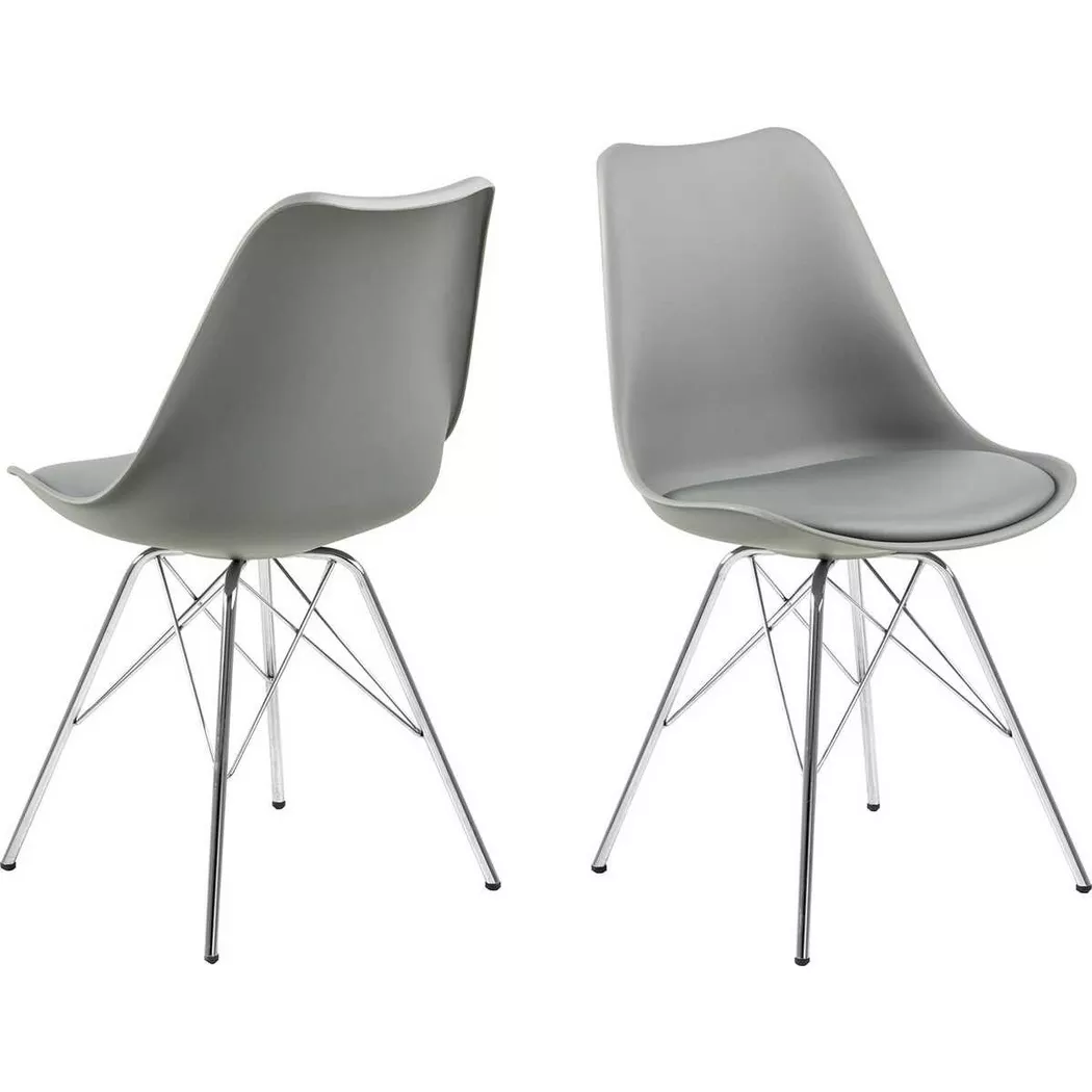 mutoni - Esszimmerstuhl Giada Retro Grau, One Size