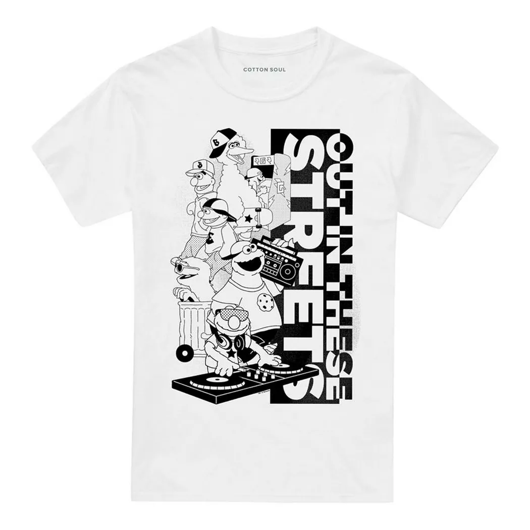 Sesame Street - Out In These Streets T-Shirt, für Damen, Weiss, Größe XL