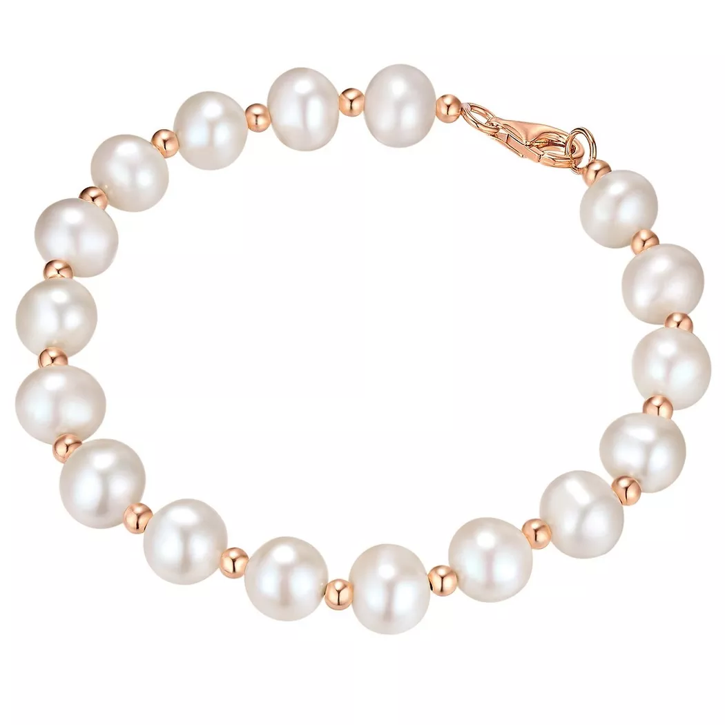 Valero Pearls - Perlen-Armband, 19cm, Weiss