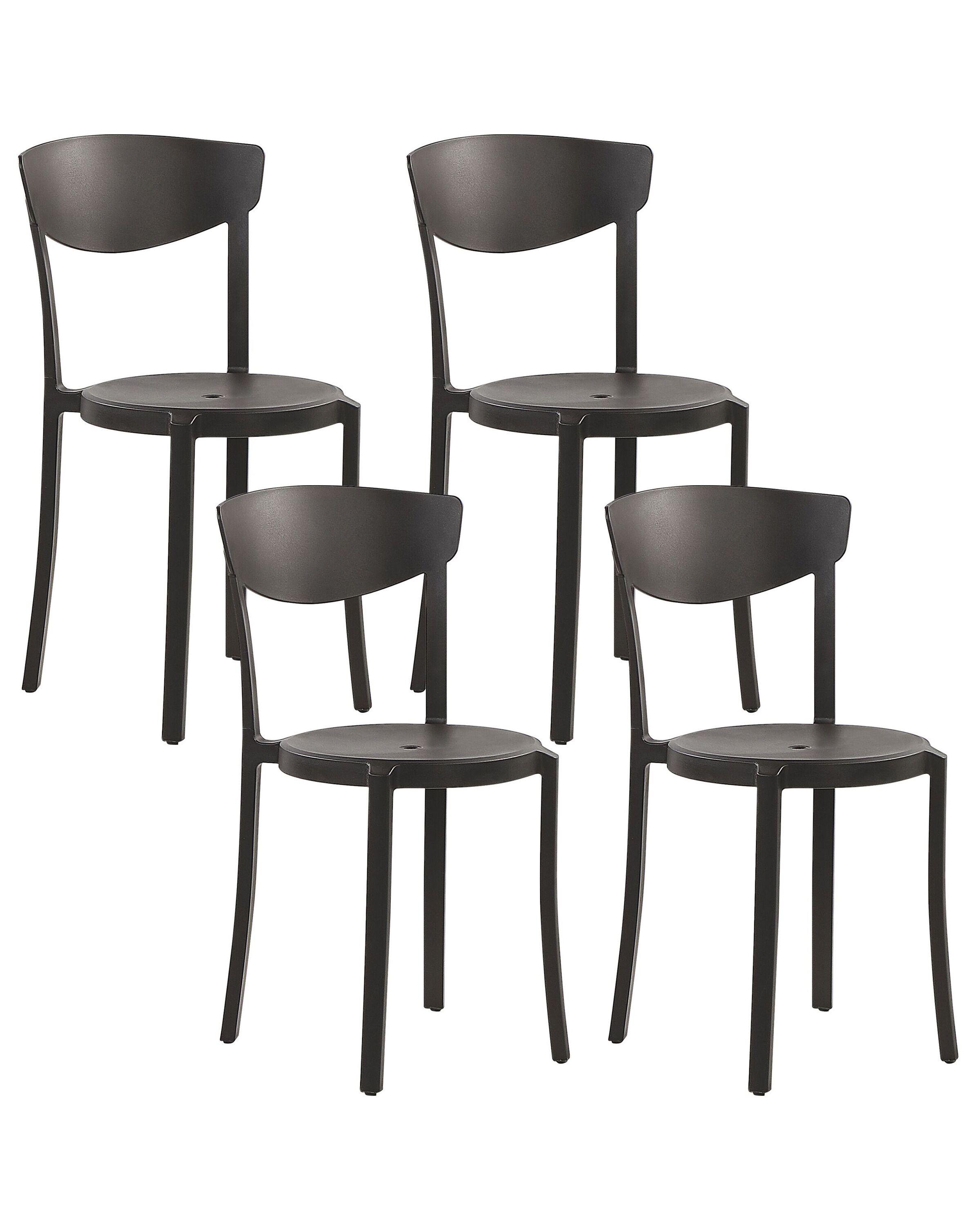 Beliani Set mit 4 Stühlen aus Kunststoff Modern VIESTE  