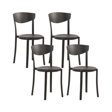 Set di 4 sedie da giardino en Materiale sintetico Scandinavo VIESTE